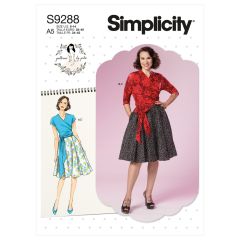 9288 Simplicity Schnittmuster 2tlg. Retrokleid