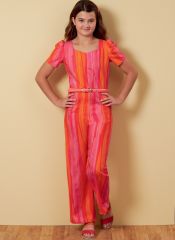 B6888 Butterick Schnittmuster Mädchen Jumpsuit Kleid