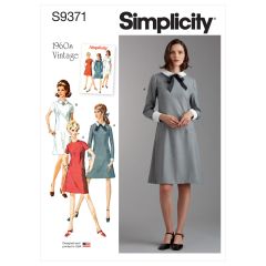 9371 Simplicity Schnittmuster Vintage Kleid 60er Jahre