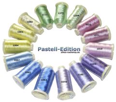 Maschinenstickgarn Set RAYON PASTELL-EDITION 15x1000m