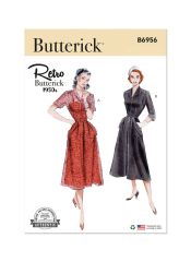 B6956 Butterick Schnittmuster Vintage-Kleid 50er Jahre