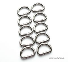 D-Ring 20mm silber 10er-Pack
