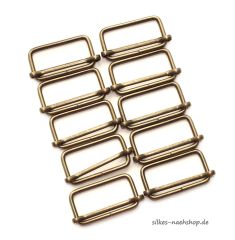 Gurtversteller für Taschen altmessing 30mm 10er-Pack