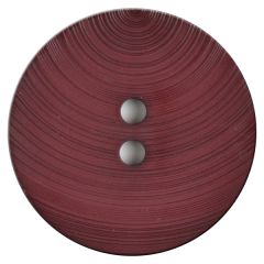 Knopf mit Streifen 54mm rund dunkelrot