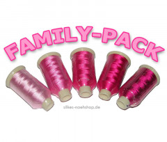 Maschinenstickgarn Set RAYON FAMILY-PACK pink