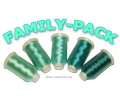 Maschinenstickgarn Set RAYON FAMILY-PACK sea
