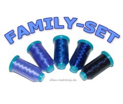 Maschinenstickgarn POLY FAMILY-SET blau
