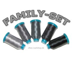 Maschinenstickgarn Poly FAMILY-SET grau