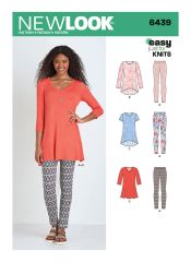 N6439 NewLook Schnittmuster Tunikashirt Legging XS-XL EASY!