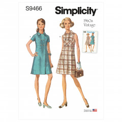 9466 Simplicity Schnittmuster Vintage Kleider 60er Jahre