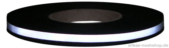 Reflektorband schwarz 20mm - Maschinensticken, Nähen, Schnittmuster